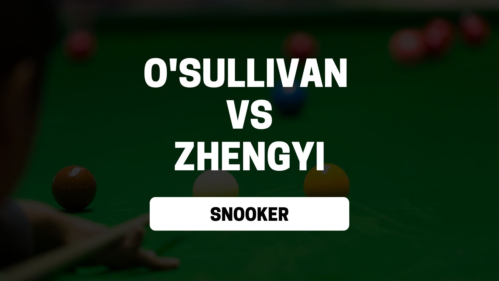 Ronnie OSullivan v Fan Zhengyi live streaming from Bolton